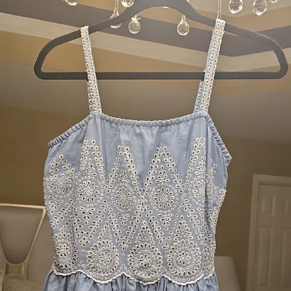 Elie Tahari Sky Blue and White Lace Maxi Dress - Picture 5 of 15